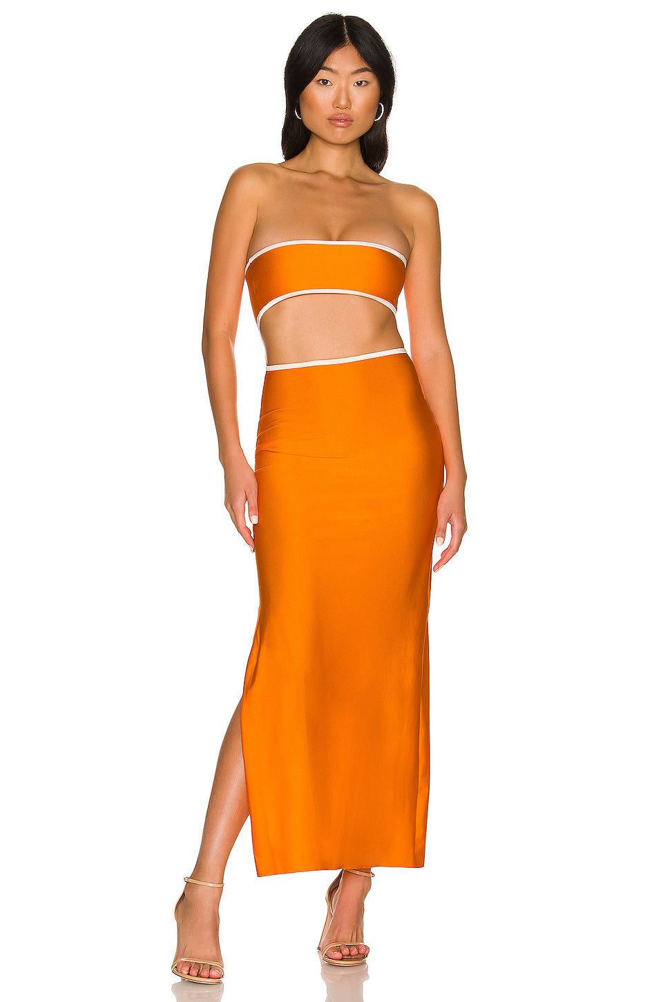Women's Backless Mid-length Split Skirt
