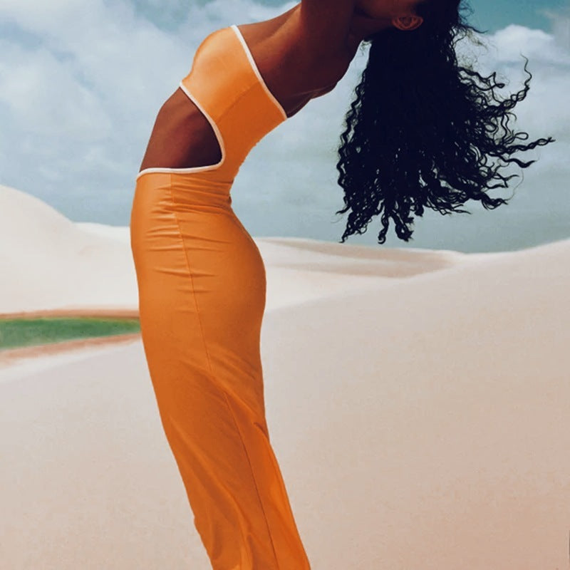 Women's Backless Mid-length Split Skirt