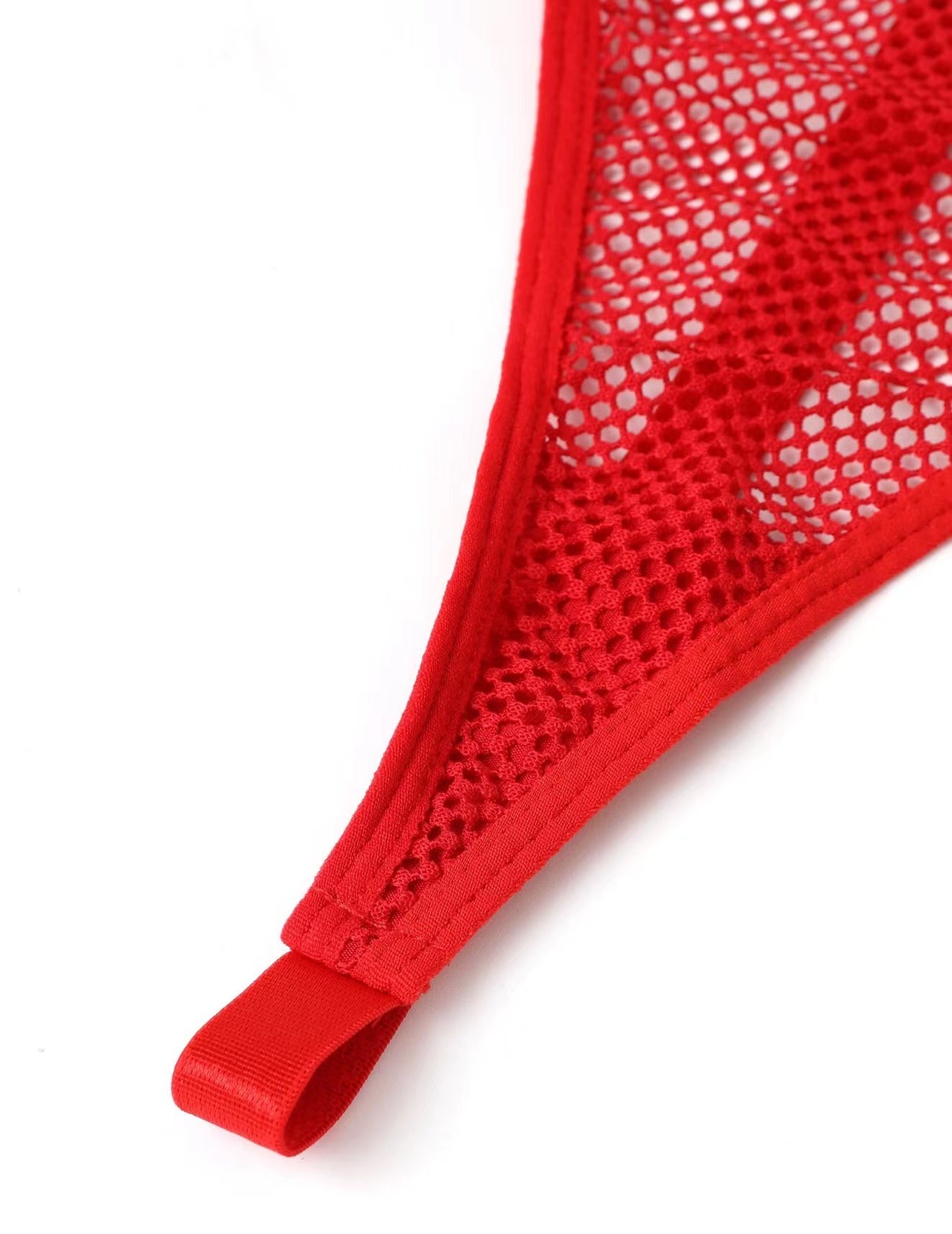 European And American Mesh Hoop Stitching Scarf Underwear Suit