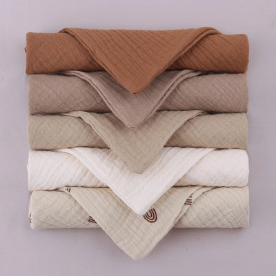 5PCS Soft Absorbent Gauze Cotton Baby Towels Wipe Face Cloths Towel