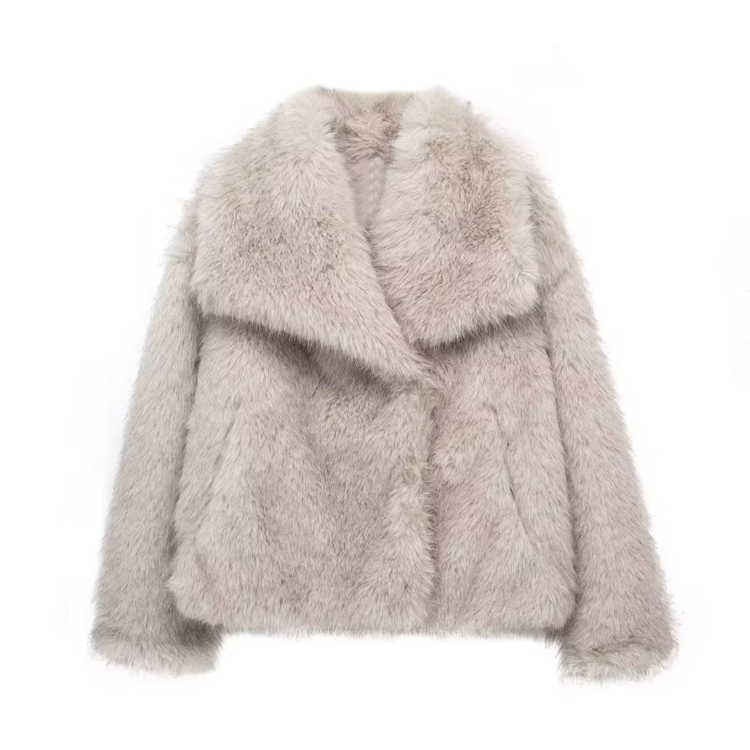 Women's Toka Fox Fur Jacket Women's Autumn And Winter Furry Fur Clothing Coat Imitation